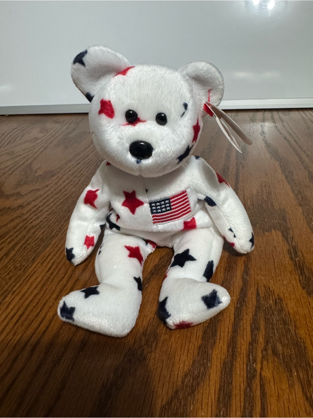 Beanie Baby Glory Bear 1997 Patriotic USA July 4 American Flag With Tags